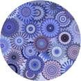 thumbnail image 1 of Ahgly Company Indoor Round Patterned Denim Blue Area Rugs, 8' Round, 1 of 6
