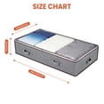 thumbnail image 2 of 6Pack Under Bed Storage Containers with Zipper & Handles, Large 90L Foldable Underbed Storage Bags for Blankets, Clothes & Bedding, Breathable Fabric Organizer with Clear Window, 39.4 x 19.7 x 7.1 in, 2 of 7