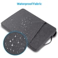 thumbnail image 4 of wqlpp-13.3 14 Inch Laptop Sleeve for 13 Inch MacBook Air 14 Inch MacBook Pro, 13 13.5 14 Inch Notebook Ultrabook Chromebook Computer Tablet iPad Shockproof Protective Bag Case with Handle, Dark Gray, 4 of 4