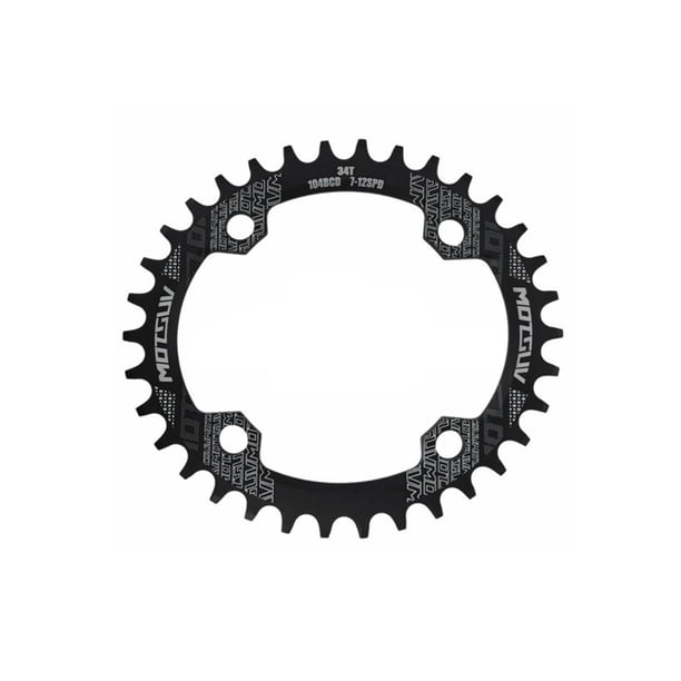 Greeniant Bicicleta 38T Oval estrecho ancho 104BCD bicicleta de montaña placa de bielas bicicleta rueda de cadena ciclismo platos y bielas placa Ciclismo negro 38T Greeniant OD3200-24B
