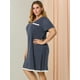 thumbnail image 4 of RoDe Dormir Camisón De Lunares ManCorDe Noche TalGrande PaMujer Azul Marino 3XL, 4 of 6