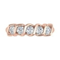 thumbnail image 3 of 1 Carat (ctw) Channel Set 5-Stone Diamond Wedding Band Ring in 14K Rose Gold (Ring Size 4.75), 3 of 4