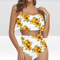 thumbnail image 1 of Pisexur Tankini Swimsuits for Women Tummy Control Two Piece Bathing Suits Ruffled Flounce Tankini Top with High Waisted Bottom Bikini Set, 1 of 6