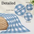 thumbnail image 3 of Blue White Plaid Standard Pillow Covers,Gradient Geometric Buffalo Checkered Breathable Throw Pillow Cases with Invisible Zipper,Decorative Pillowcase Pillows Protectors for Sofa Bed Chair 20"x26", 3 of 9