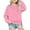 Pink, variant on Odeerbi Kids Girls Crewneck Sweatshirts Fall Winter Pullover Sweatshirt Long Sleeve Sweatshirt Top Side Split Drop Shoulder Sweatshirts 5-14 Years Kids Clothes Black