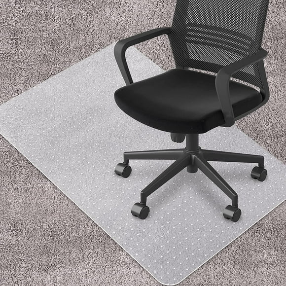 SHILIU-Office Chair Mat for Carpeted Floors, Desk Mats 48"X30" for Rolling Desk on Low and Medium Pile Carpets, Rectangle Computer Gaming Plastic Floor Mats for Office Chair on Carpet