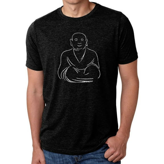 LA Pop Art Men's Premium Blend Word Art T-shirt - POSITIVE WISHES