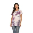 thumbnail image 3 of CAIXAI Maternity Shirts For Women Irregular Tie Dye Hem Tee Shirt Casual Short Sleeve Crew Neck Basic Nursed T Shirt Top Breastfeeding, 3 of 8