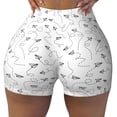 thumbnail image 2 of Xecao Airplane Print Workout Shorts for Women Soft Smooth Gym Yoga Scrunch Active Tennis Workout Running Shorts-X-Large, 2 of 8