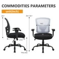 thumbnail image 3 of FDW 500lb Big & Tall Office Chair - Ergonomic w/Lumbar Support & Wide Seat for Home Office (White), 3 of 7