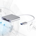 thumbnail image 4 of EeaseCA USB 3.0 Reader 3 in 1 Aluminum Superspeed Micro SD/ TF/ CF USB Reader for Computer Laptop Tablet PC (Silver), 4 of 7
