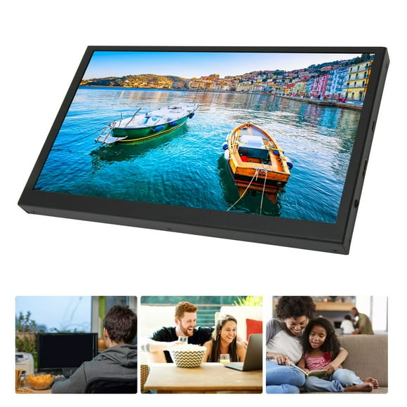 10.1 Inch Touchscreen Monitor, Laptop Second Screen Capacitive Screen Professional Portable Built in Dual Speakers for Home