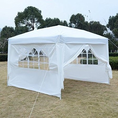 Quictent 10'x10' High Quality Outdoor Canopy Party Wedding Tent Gazebo Pavilion 2 Window Side Walls + 2 Zippered