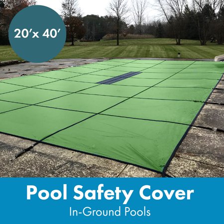 WaterWarden in-Ground Pool Safety Cover Fits 20’ x 40’  Center Drain Panel