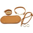 thumbnail image 1 of Bolso Making Kit Manillas de fondo Correas de hombro Bolsa de repuesto Hecho a mano Suministros de reparación DIY Craft para principiantes Brown 5 piezas Kearding AP004440-03, 1 of 7