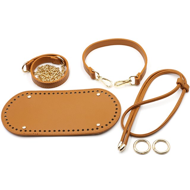 Bolso Making Kit Manillas de fondo Correas de hombro Bolsa de repuesto Hecho a mano Suministros de reparación DIY Craft para principiantes Brown 5 piezas Kearding AP004440-03