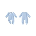 thumbnail image 2 of BemeyourBBs Preemie Newborn Baby Boy Girl Spring Summer Fall Winter Clothes Footed Romper One Piece Outfit Soft Long Sleeve Peter Pan Doll Collar Full Zipper Footie Jumpsuit, 2 of 9