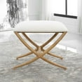 thumbnail image 4 of Uttermost Expedition White Fabric Small Bench, 4 of 6