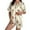 Z1-Yellow, variant on Women Pajamas Shorts Sets Printed Crayfish Pattern Stripe PJs V Neck 2 Piece Button Down Shirt Shorts Set Sleepwear