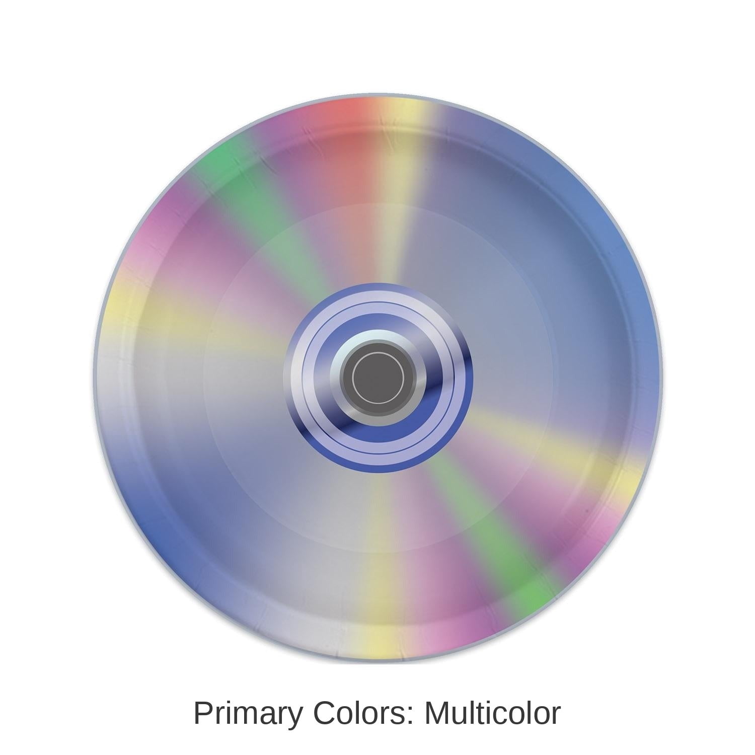 96 Pack Bulk 90's CD Party Paper Plates 9 inch
