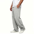 thumbnail image 4 of Wlynlyn Mens Baggy Sweatpants Straight Leg Elastic Waist Drawstring Athletic Loose Lounge Sweat Pants with Pockets(X-Large,Gray), 4 of 5