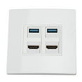 thumbnail image 3 of HD Multimedia Interface Ethernet Wall Plate, 4 Port Wall Plate 4K 60HZ Easy Installation USB3.0  for Hard Disk for Computer, 3 of 7