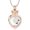 Rose-white, variant on Simulated Birthstones Cremation Jewelry for Ashes Crown Heart Memorial Urn Necklace Keepsake Pendant for Women Men Memorial Locket Keepsake Ash Jewelry