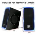 thumbnail image 5 of GOgroove SonaVERSE O2i LED Computer Speakers (Black) Small USB Powered Gaming PC Speakers, 5 of 9