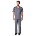 thumbnail image 1 of Maevn EON Men's Mesh 3-Pocket V-Neck Top & Men's Half Elastic Cargo Pant Scrub Set, 1 of 5
