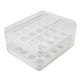 thumbnail image 3 of Cajón para huevos, doble capa, transparente, 32 celosías, caja de almacenamiento de huevos de gran capacidad para refrigerador, blanco, 3 of 14