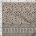 thumbnail image 1 of Soimoi Rayon Crepe Fabric Stripe,Floral & Paisley Panel Printed Fabric 1 Yard 46 Inch Wide, 1 of 1