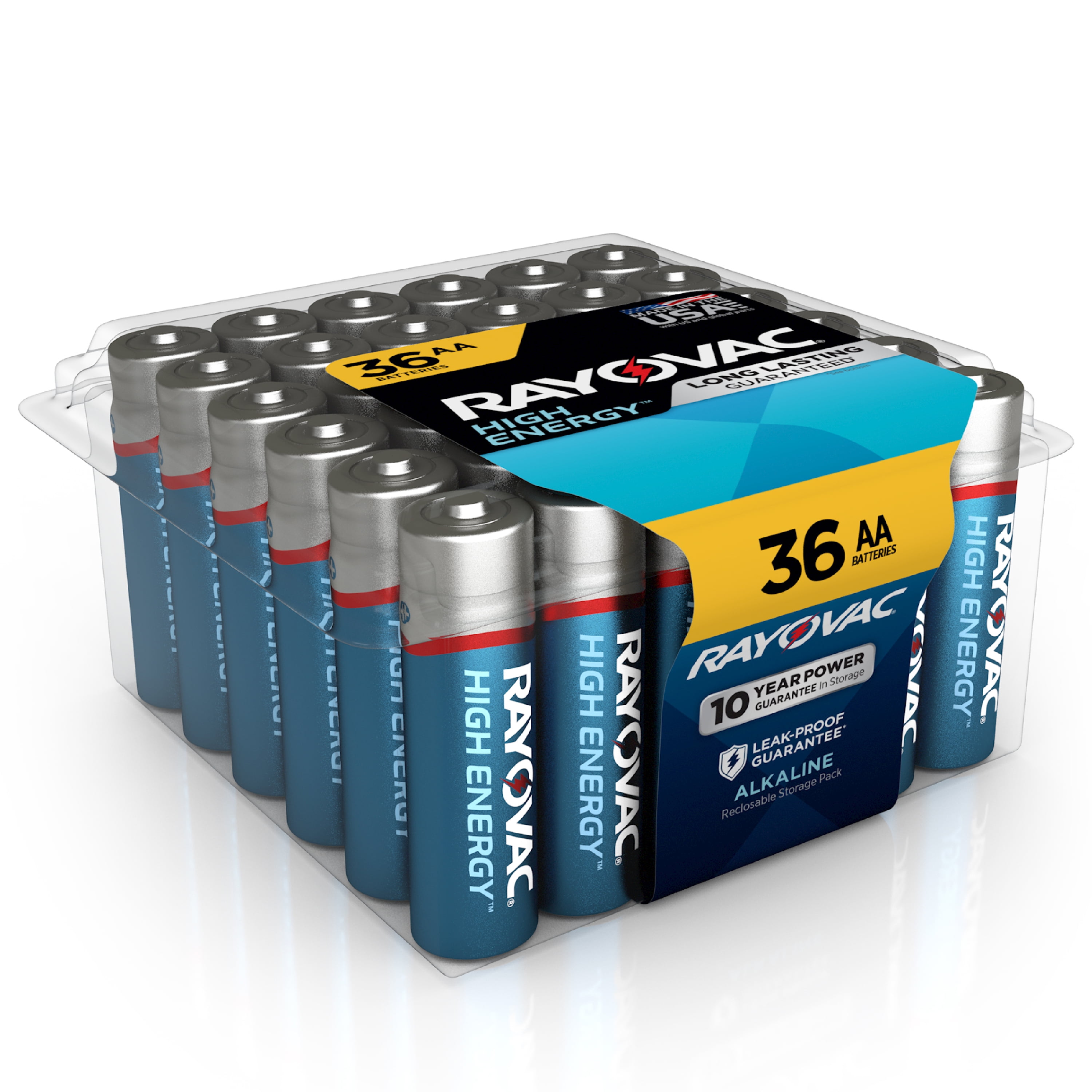 Rayovac High Energy Alkaline, AA Batteries, 36 Count