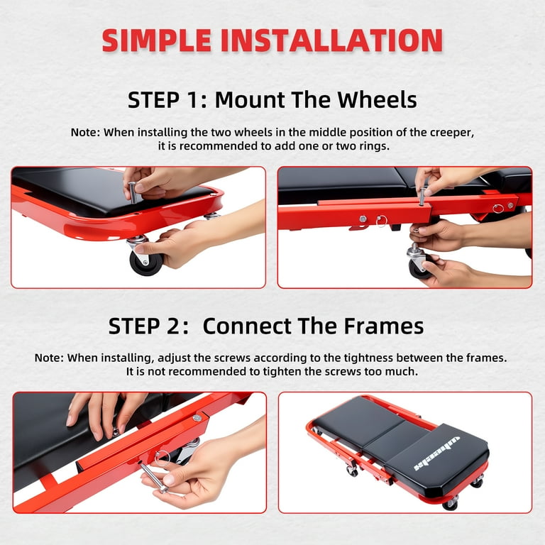 WheelX Mechanic Creeper, Garage Gift, 40