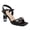 Black, variant on XYD Women Bling Jewelled Mid Crystal Heels Studded Ankle Strap Buckle Sandals Prom Party Date Shoes Size 8 Black