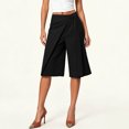 thumbnail image 2 of Wensltd Women Shorts Casual Lightweight Solid Color High Waist Knee Length Shorts Comfortable, 2 of 6
