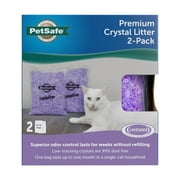 PetSafe ScoopFree Lavender Scented Crystal Litter, 2-Pack  Absorbs Odors 5x Faster than Clay Clumping  Low Tracking for Less Mess