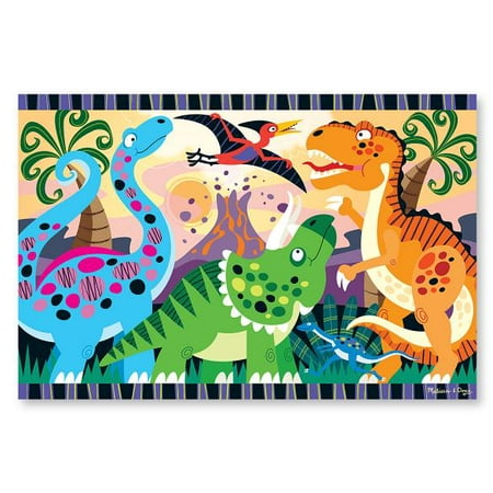 - Melissa & Doug Dinosaur Dawn Jumbo Jigsaw Floor Puzzle (24 pcs, 2 x 3 feet)