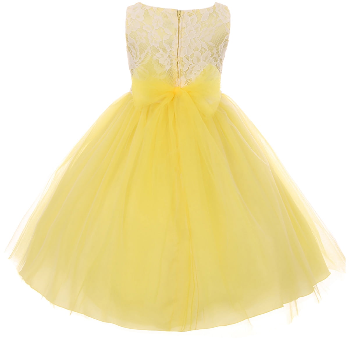 yellow flower girl dresses cheap