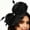 Black, variant on Lightweight Fascinator Hat with Bow Feather Detail for Women Kentucky Derby Bridal Events