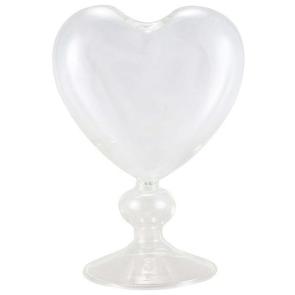 Glass Flower Pots Planter Heart Vase Standing Flower Vase Desktop Decorative Vase Wedding