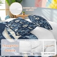 thumbnail image 2 of 3 Piece Navy Blue Coastal Duvet Cover Set California King,Microfiber Comforter/Quilt Cover with Corner Ties and 2 Pillowcases,Nautical Boat Summer Beach Ocean All Season Bedding with Zipper Closure, 2 of 8