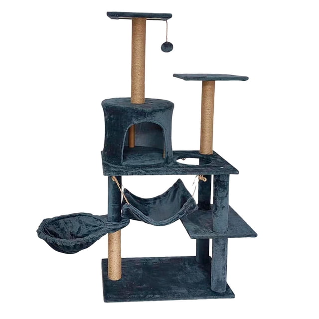 MERIGLARE Cat Tree Cat Furniture Exercise Multi Layer Activity Center Furniture Condo dark gray