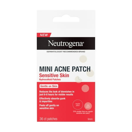 Neutrogena Mini Hydrocolloid Acne Patches for Sensitive Skin, 36 Count
