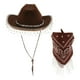 thumbnail image 2 of Sombrero de vaquero con flecos de diamantes de imitación perfecl con pañuelo, 2 of 8