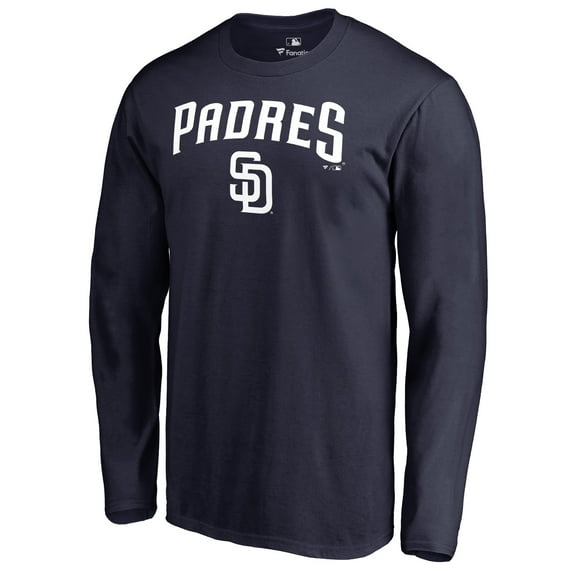 Men's Navy San Diego Padres Team Lockup Long Sleeve T-Shirt