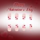 thumbnail image 3 of LWTZLW Uñas postizas cortas almendradas con glitter y diseño de corazones, 3 of 8