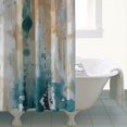 thumbnail image 3 of Ensemble de Rideau de Douche avec Doublure à Boutons-Pression, Galerie d'Art Bleu Marine Vert (3) Rideaux de Douche Doublure de Douche Réutilisable, Doublure de Rideaux en Polyester Neutre Esthétique, 72x72 Pouces, 3 of 4