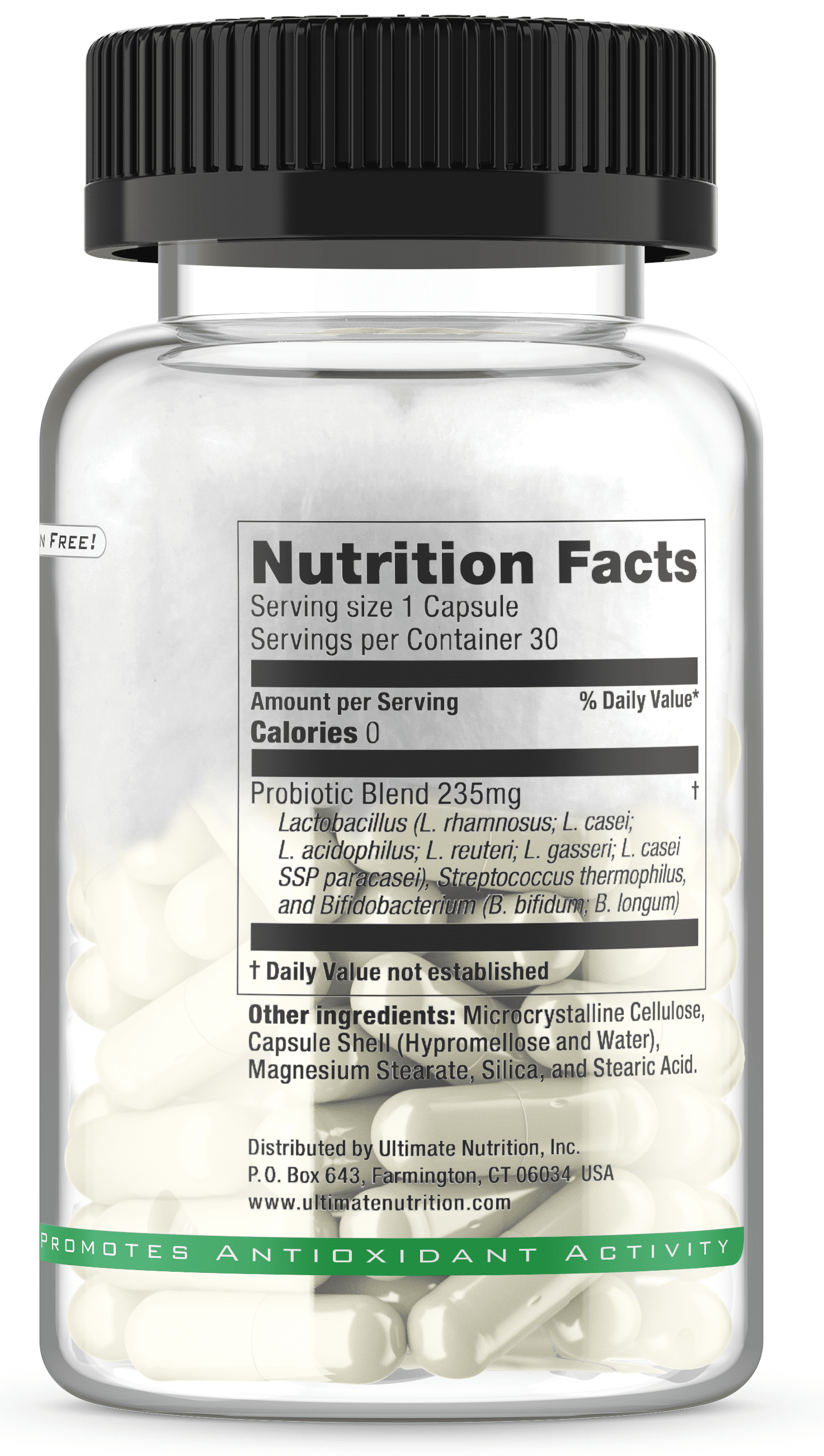 Ultimate Nutrition Balance Probiotic - 40 Billion CFU 9 Strains, 30 Veggie Capsules