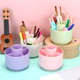 thumbnail image 4 of 360 Degree Rotating Pen Holder Multifunctional Desk Organizer with 5 Compartments Rotatable Makeup Pen Storage Box Stationery Organizer for Office Home, 4 of 4