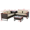thumbnail image 2 of Patiojoy 4 Pieces Outdoor Patio Rattan Furniture Wicker Conversation Set, 2 of 8